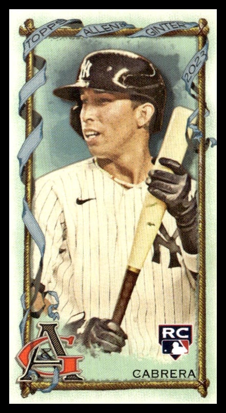 2023 Topps Allen & Ginter Oswaldo Cabrera Mini Card #146 Nostalgic Baseball Design
