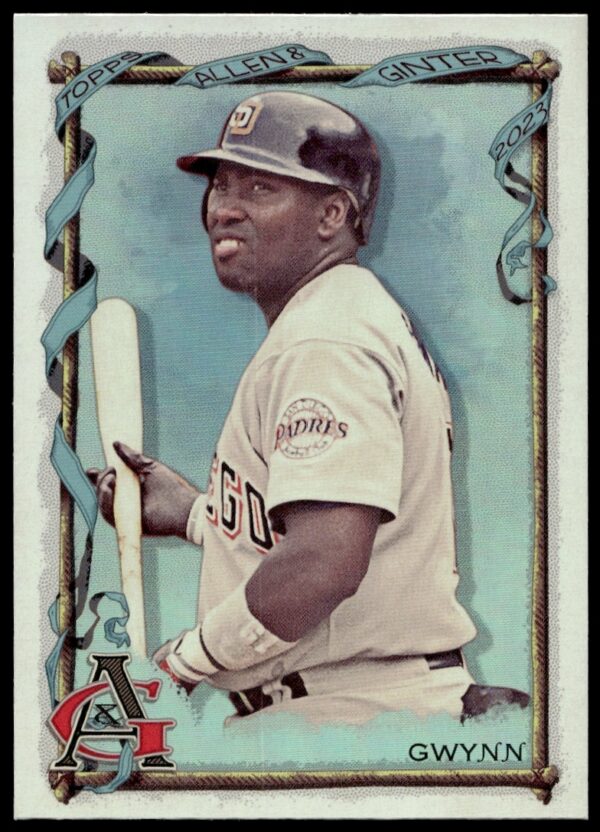 Tony Gwynn Silver Portrait Card #100, 2023 Topps Allen & Ginter, collectible baseball memorabilia.