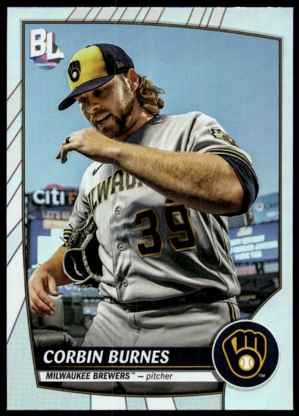 Corbin Burnes 2023 Topps Big League Baseball Card #239 - Milwaukee Brewers Pitcher Portrait