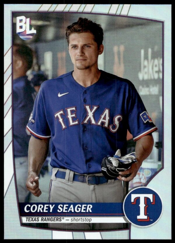 2023 Topps Corey Seager Card, Texas Rangers Action Shot, #247 (Front)