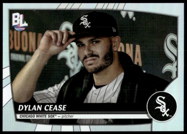 Dylan Cease 2023 Topps Big League Card #223, showcasing Chicago White Sox pitcher in action.
