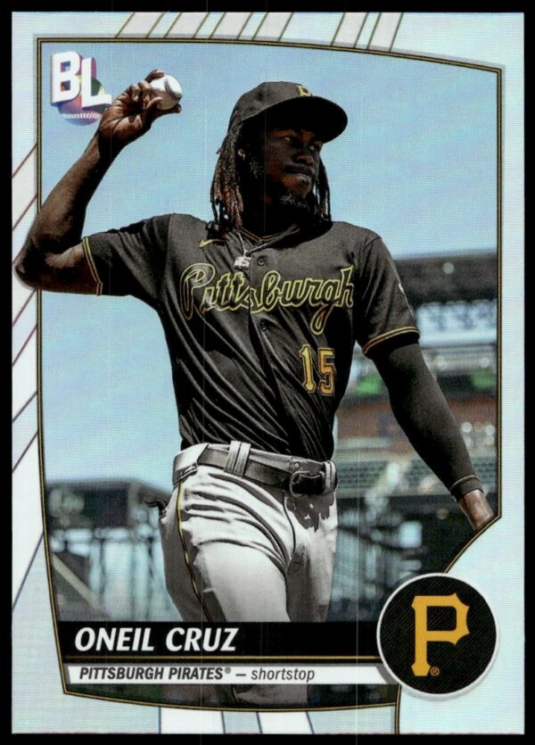 Oneil Cruz 2023 Topps Big League Card #226 Front – Action Pose, Team Colors Featured.