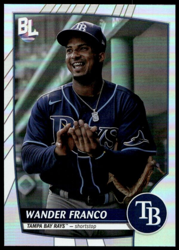Wander Franco 2023 Topps Big League Rainbow Foil Card #225, showcasing Tampa Bay Rays star.