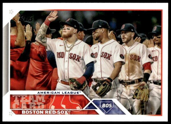 2023 Topps Series 1 Boston Red Sox card #273 featuring player in action.