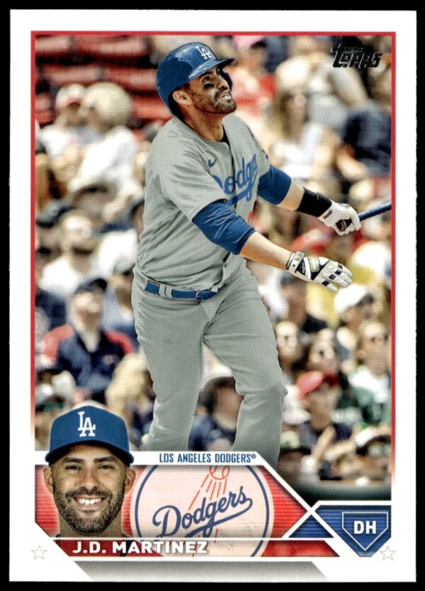 J.D. Martinez 2023 Topps Series 1 Card #126 Front Action Shot