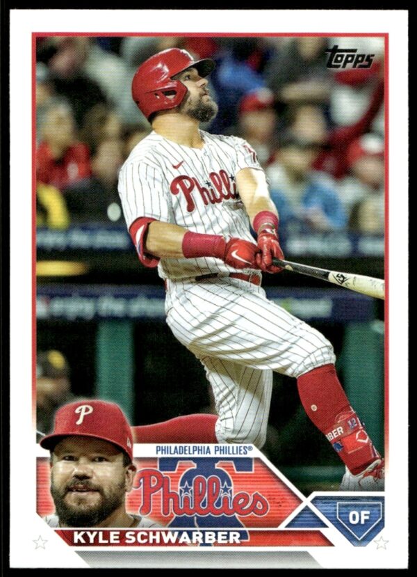 Kyle Schwarber 2023 Topps Series 1 baseball card #153 front image.