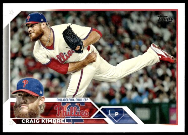 Craig Kimbrel 2023 Topps Series 2 Card #589, showcasing his pitching stance.