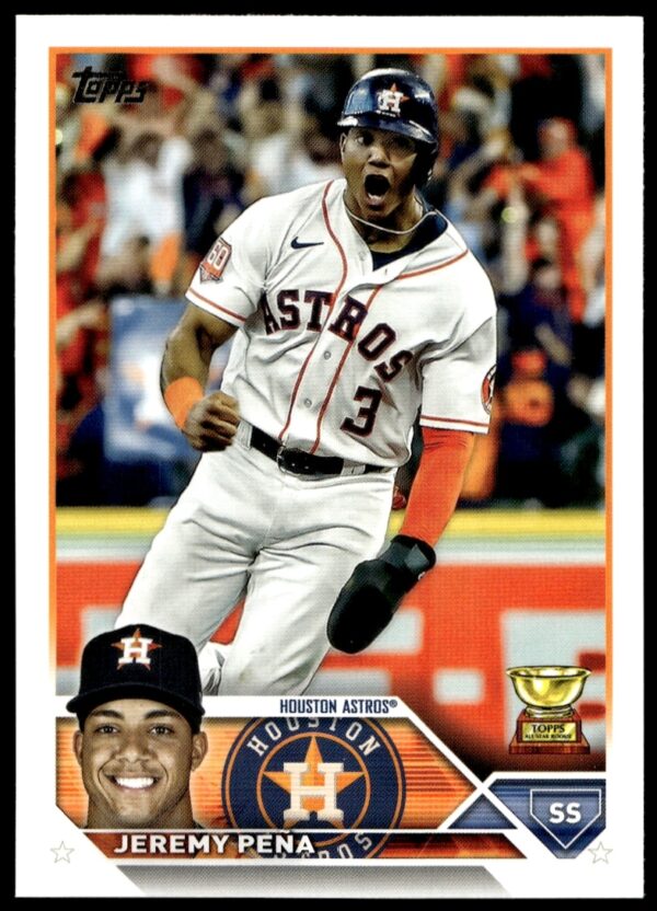 Jeremy Peña 2023 Topps Series 2 baseball card #347, action pose, collectible.