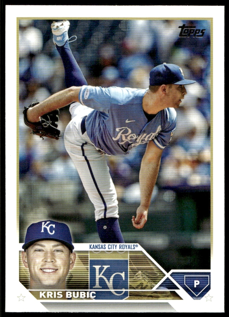 Front view of 2023 Topps Series 2 Kris Bubic baseball card, Kansas City Royals pitcher.