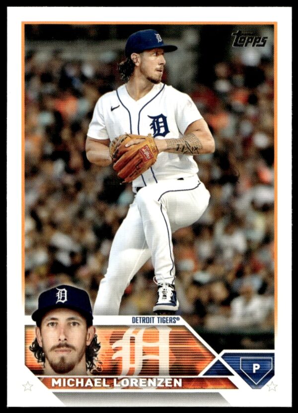 Topps 2023 Michael Lorenzen #564 baseball card, showcasing his pitching in action.