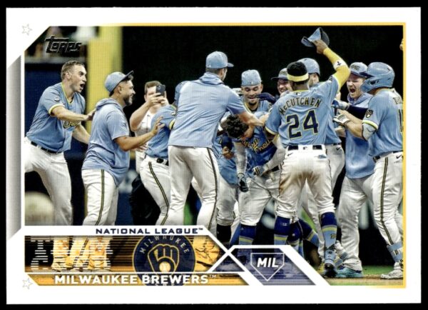 Milwaukee Brewers 2023 player card from Topps Series 2, featuring athlete #533.