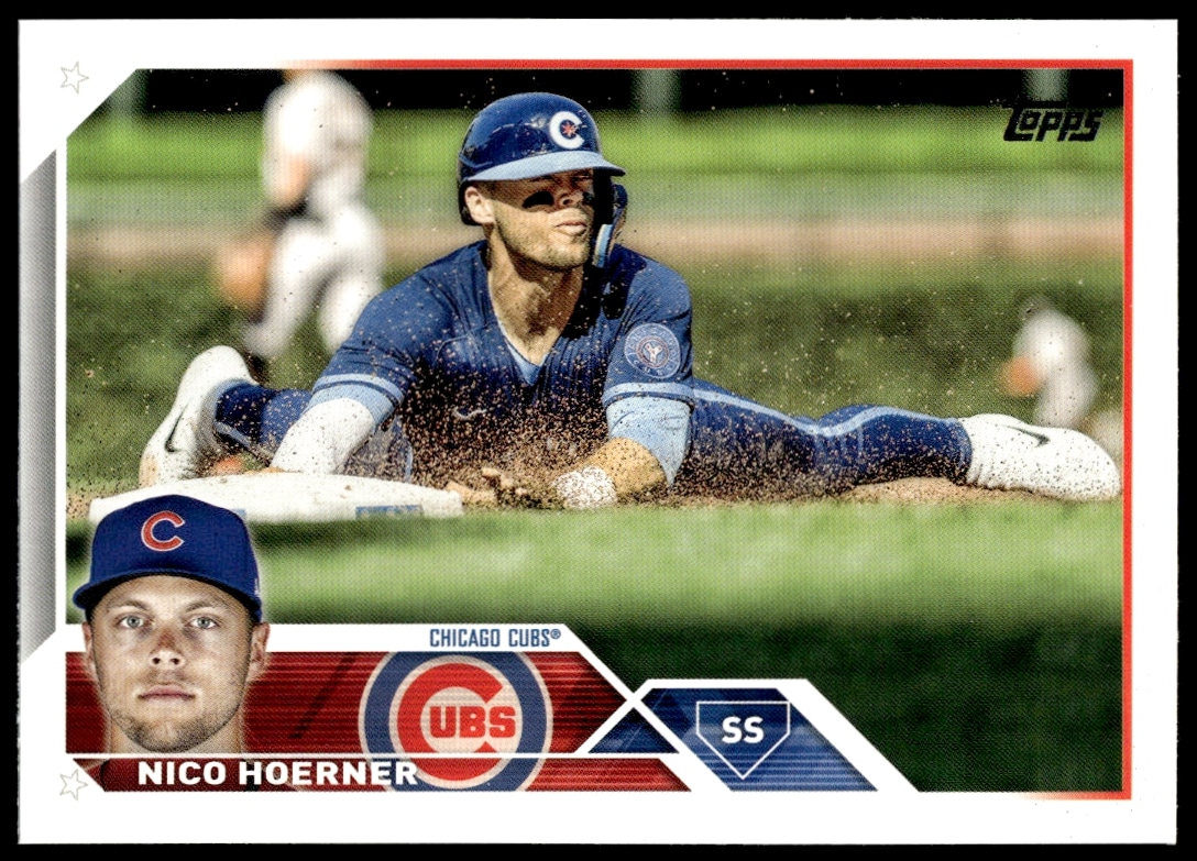 Nico Hoerner Chicago Cubs 2023 Topps Series 2 Baseball Card #485 (Front)