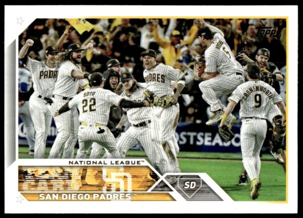 San Diego Padres 2023 Topps baseball card #655, player action shot, team branding.