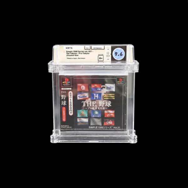 Graded NFL Game Day PlayStation game in protective case, showcasing vibrant football action scenes.