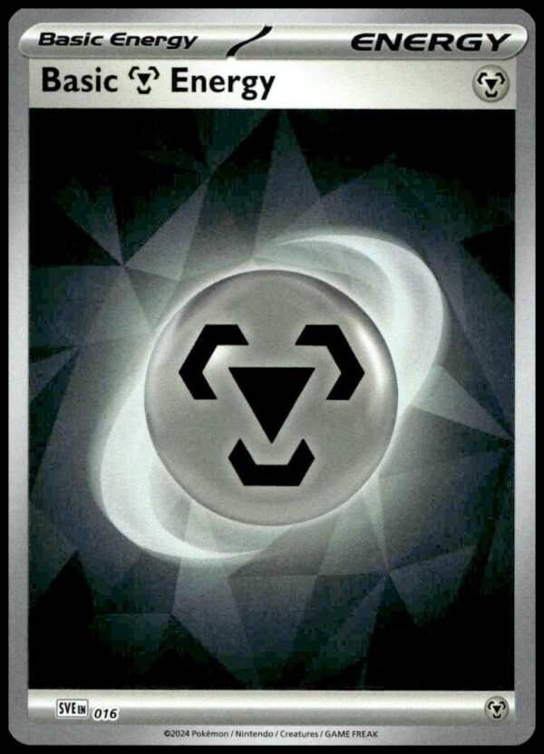 2025 Pokémon Prismatic Evolutions Metal Energy Holo Card: Essential for powering Metal-type Pokémon.