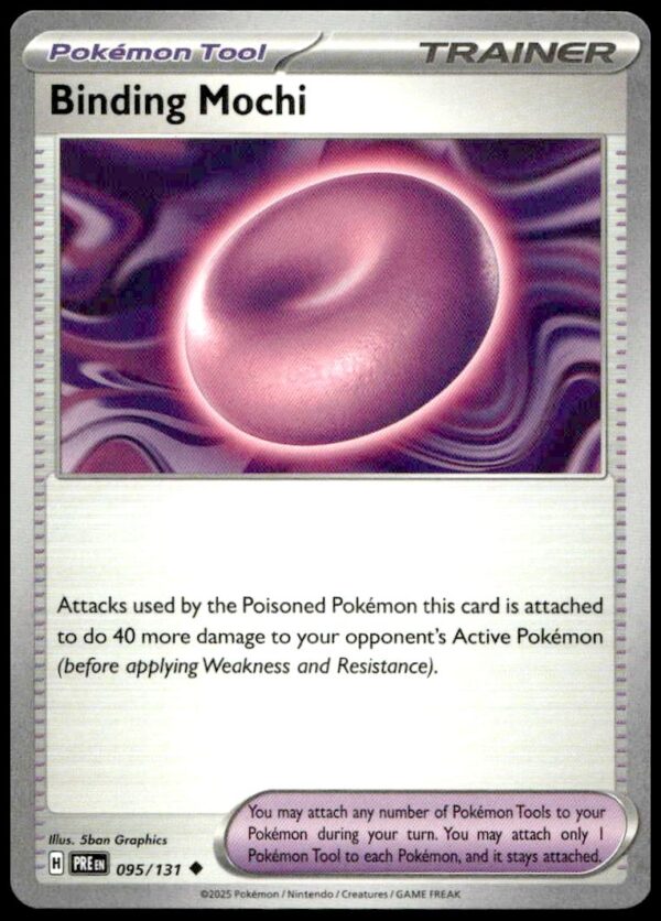 Pokémon Trainer Card: Binding Mochi, a mystical tool from Prismatic Evolutions 2025.