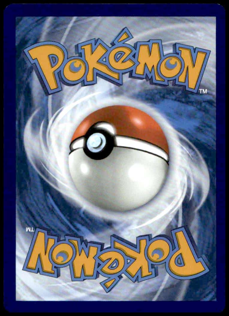 Classic Pokémon card back with iconic Poké Ball, swirling blue background, and POKÉMON logo.