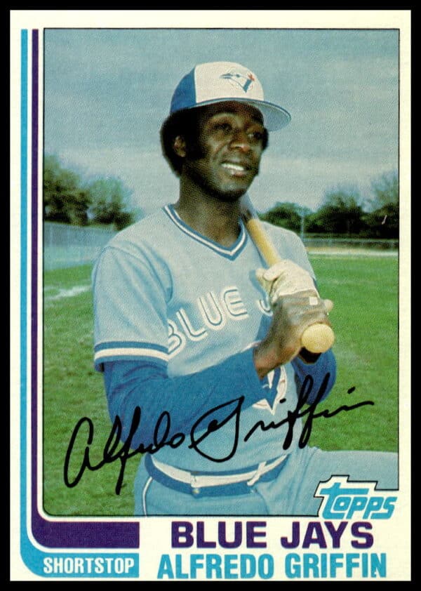 1982 Topps Baseball Card featuring Alfredo Griffin, Toronto Blue Jays, #677.