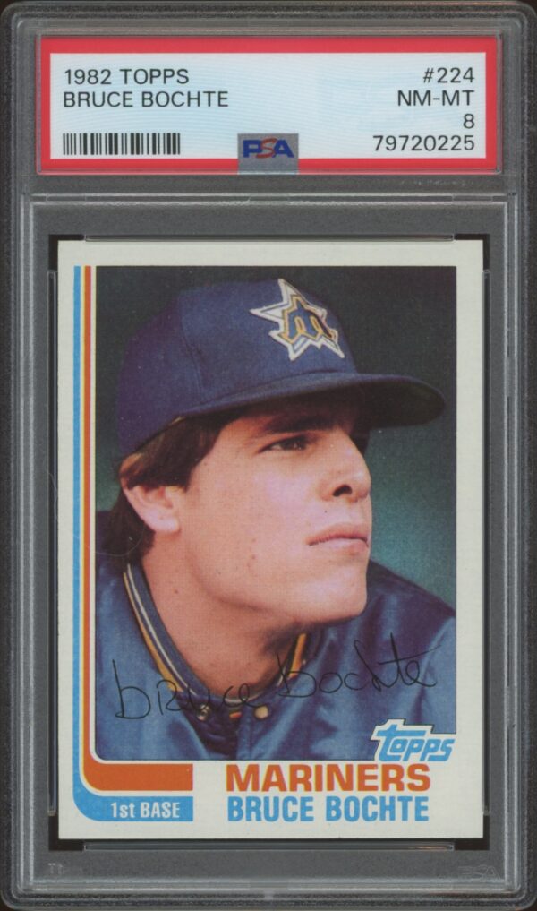 1982 Topps Bruce Bochte Mariners baseball card, PSA 8, card #234, collectible memorabilia.