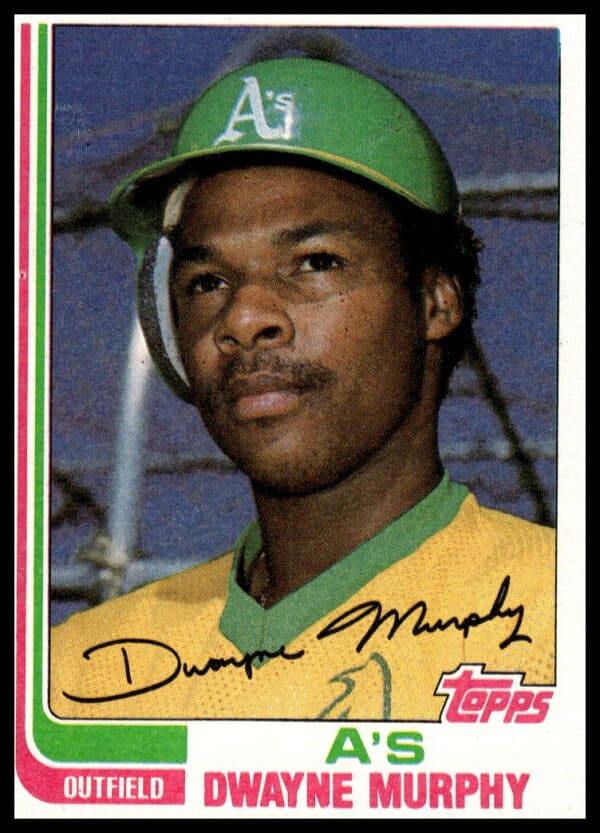 1982 Topps Dwayne Murphy, Oakland As Center Fielder, Card #29.