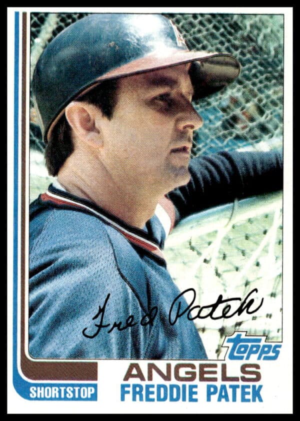 Freddie Patek 1982 Topps Baseball Card #602, showcasing an action-packed on-field image.