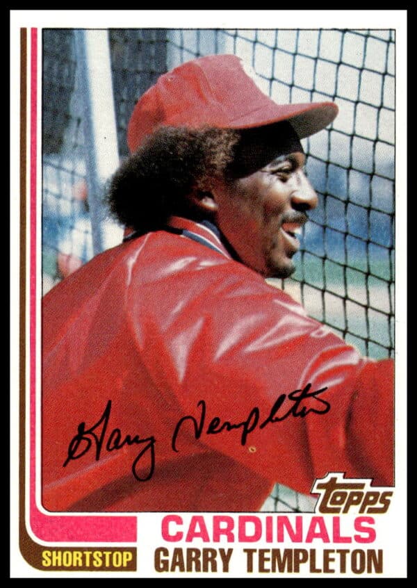 1982 Topps Garry Templeton #288, St. Louis Cardinals, classic MLB trading card front design.