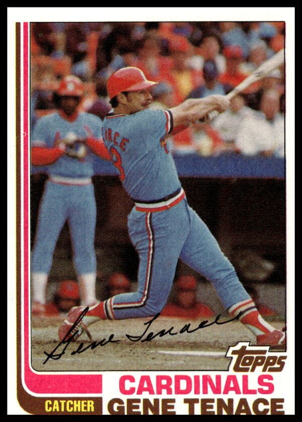 1982 Topps Gene Tenace Baseball Card #631 Front - Catcher, First Baseman Design.
