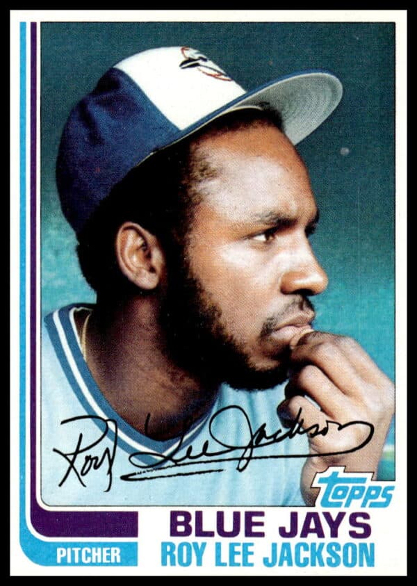 1982 Topps Roy Lee Jackson baseball card, #71, features him in a classic team uniform stance.
