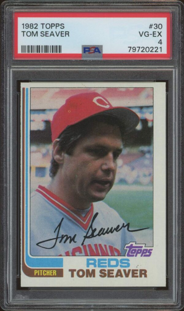 1982 Topps Tom Seaver Baseball Card, PSA VG-EX 4, Cincinnati Reds.
