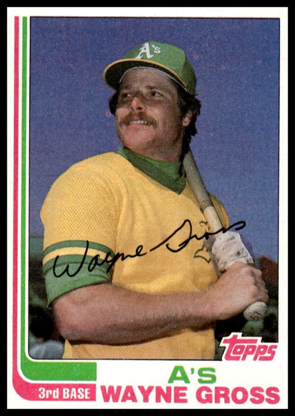 1982 Topps Wayne Gross #692 baseball card, Oakland Athletics, third baseman in uniform.