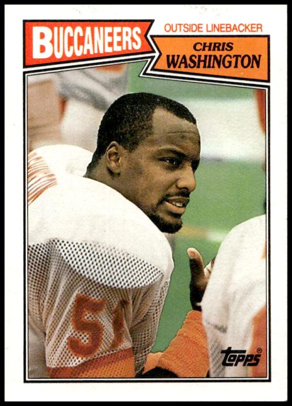1987 Topps Chris Washington Buffalo Bills Football Card #393 Front