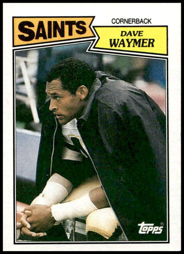 1987 Topps Dave Waymer New Orleans Saints card #280 front action shot.