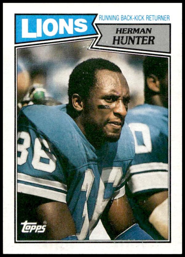 1987 Topps baseball card of Herman Hunter, card #325, featuring him in uniform.