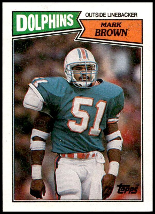 1987 Topps Mark Brown Baseball Card #245 with Player Photo and Details.