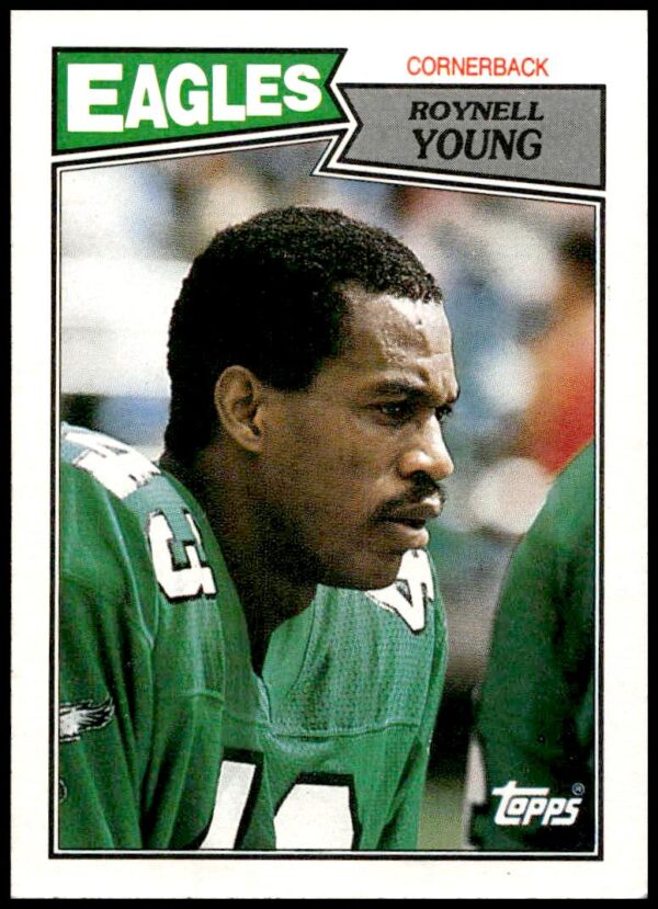 1987 Topps Roynell Young Football Card, Philadelphia Eagles, Vintage NFL Collectible, Card #304