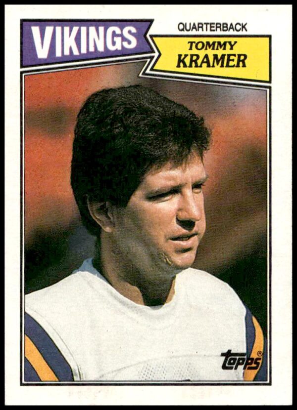 Tommy Kramer 1987 Topps Football Card #199, Minnesota Vikings Quarterback, Collectible Vintage Design