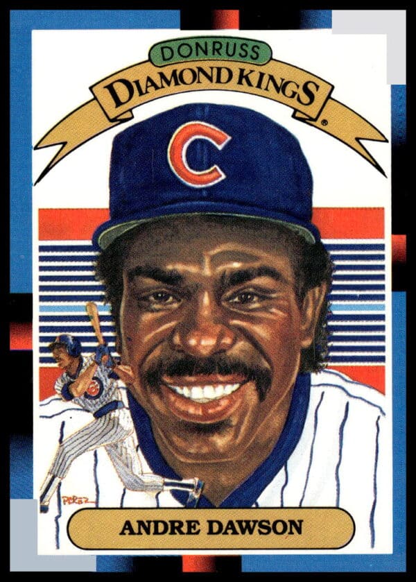 Andre Dawson 1988 Donruss #9 Baseball Card Front, Chicago Cubs Iconic Batting Stance