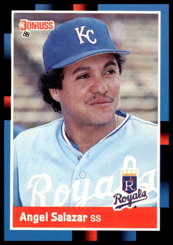 1988 Donruss Baseball Card: Angel Salazar, Kansas City Royals, #502, Collectors Item.