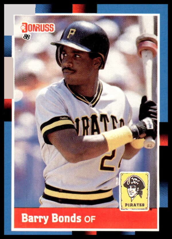 Barry Bonds 1988 Donruss baseball card #326, Pittsburgh Pirates, batting pose.