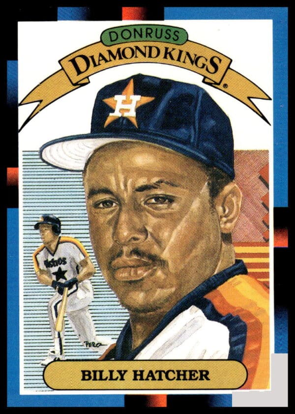 Front view of Billy Hatchers 1988 Donruss Baseball Card #23.