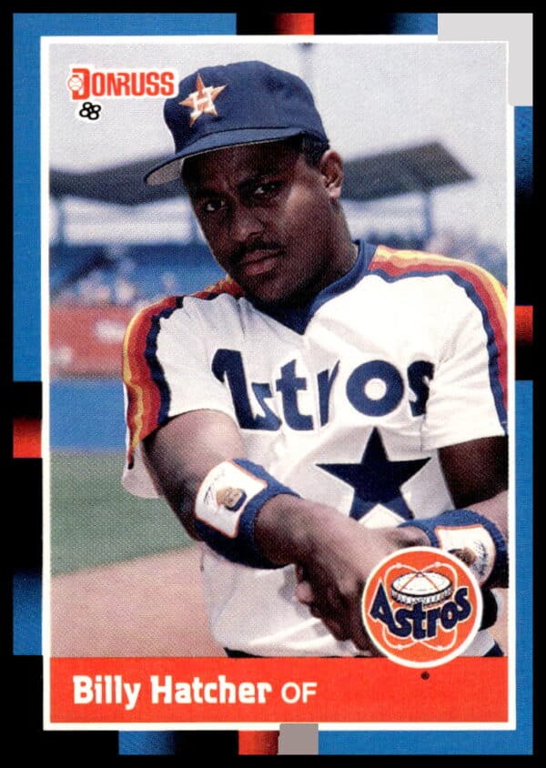 Front view of 1988 Donruss Billy Hatcher baseball card, #261, in Astros uniform.