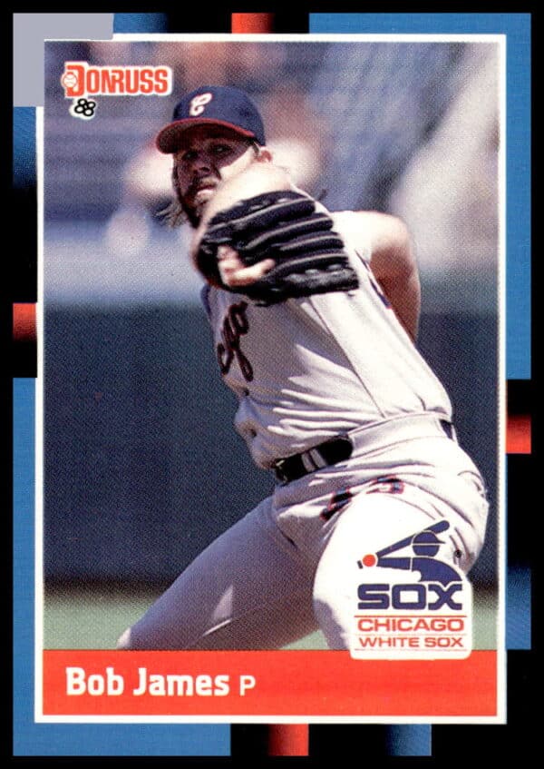 1988 Donruss Bob James card, front view, featuring player in uniform.