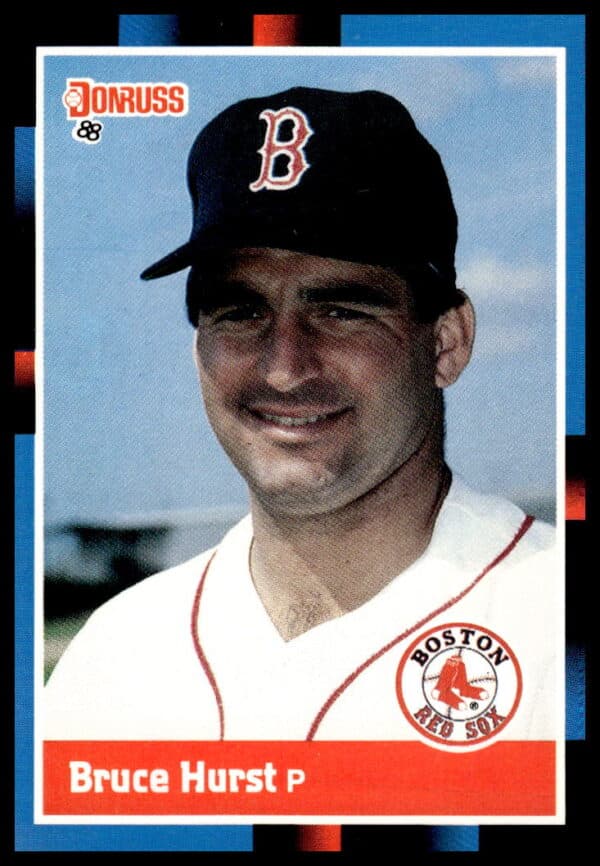 Bruce Hurst 1988 Donruss Baseball Card #252, Boston Red Sox Pitcher (Front View).