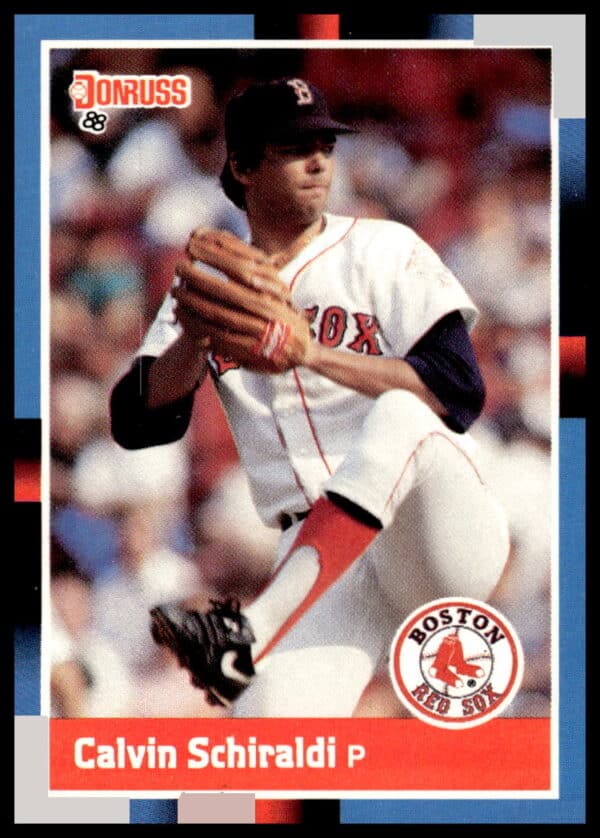 Calvin Schiraldi MLB 1988 Donruss Card #375 in Cubs Uniform, Pitching.