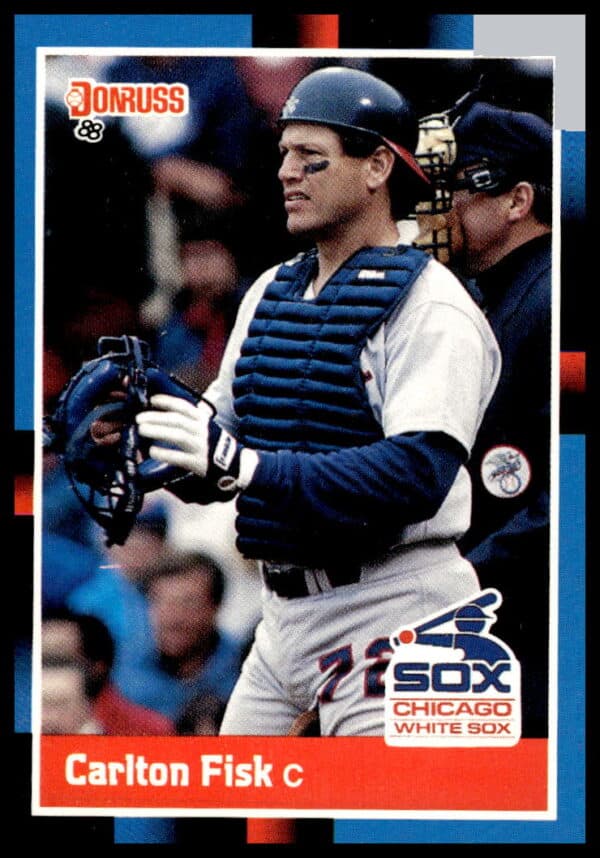 Carlton Fisk 1988 Donruss Baseball Card #260, Boston Red Sox Catcher.