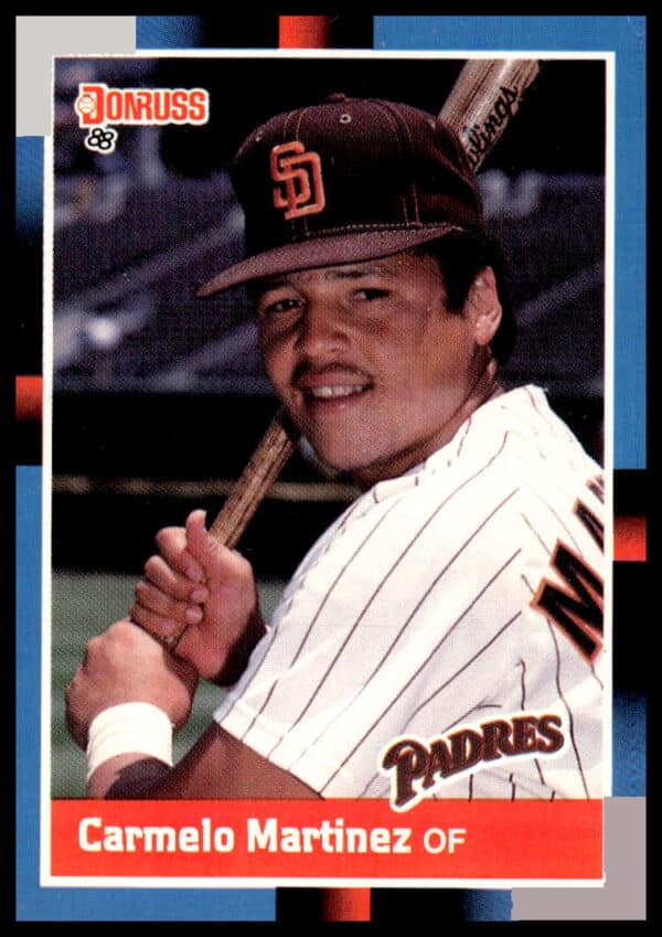 San Diego Padres Carmelo Martinez 1988 Donruss card, action pose, #287.
