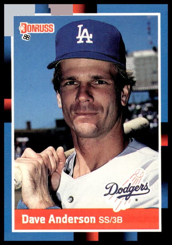 Front view of rare 1988 Donruss baseball card featuring Dave Anderson, card #475.