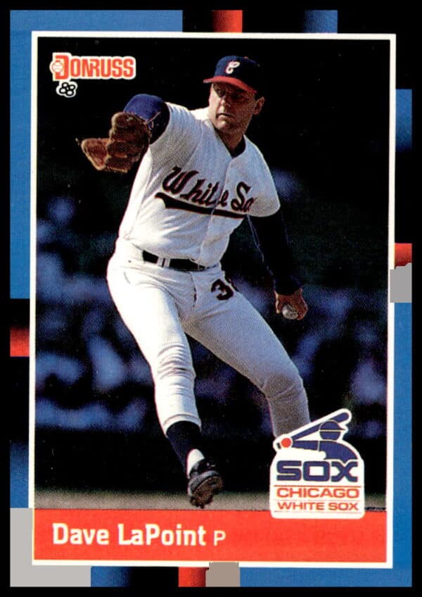 Front of 1988 Donruss baseball card #552 featuring Dave LaPoint in uniform.