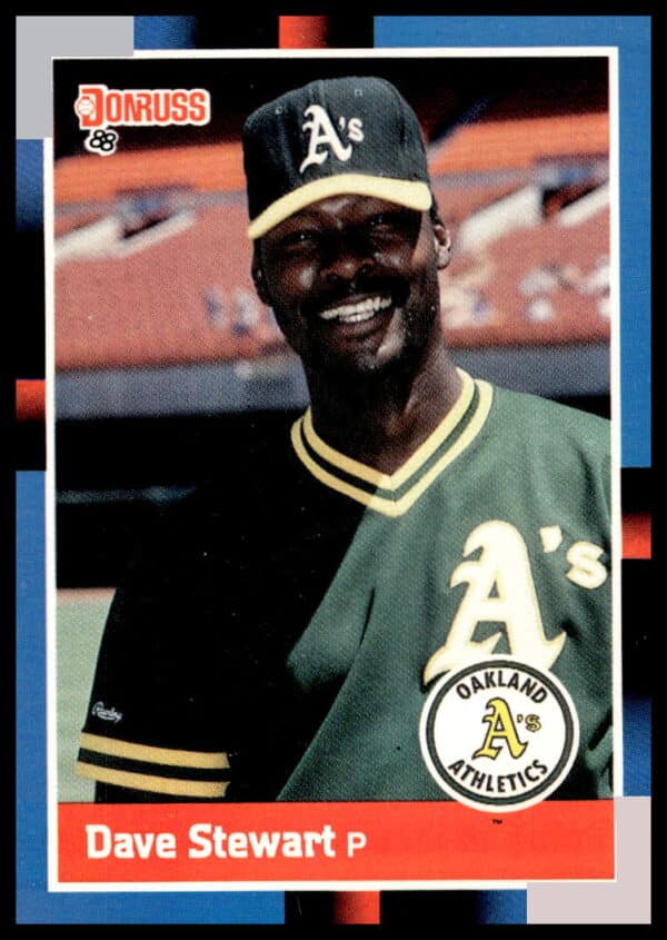 Dave Stewart 1988 Donruss Baseball Card #472 - Pitching for Oakland Athletics