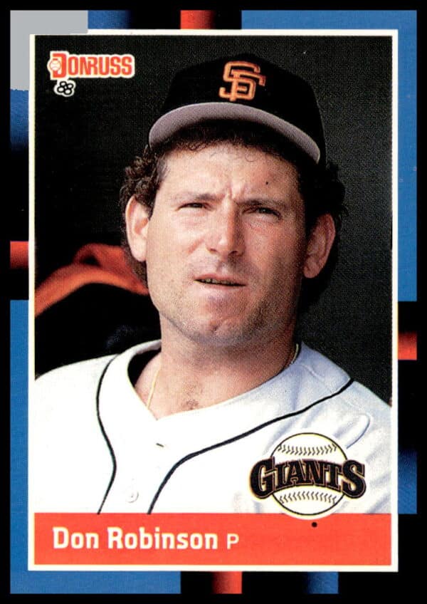 Vintage 1988 Donruss Baseball Card #573 featuring Don Robinson in uniform.
